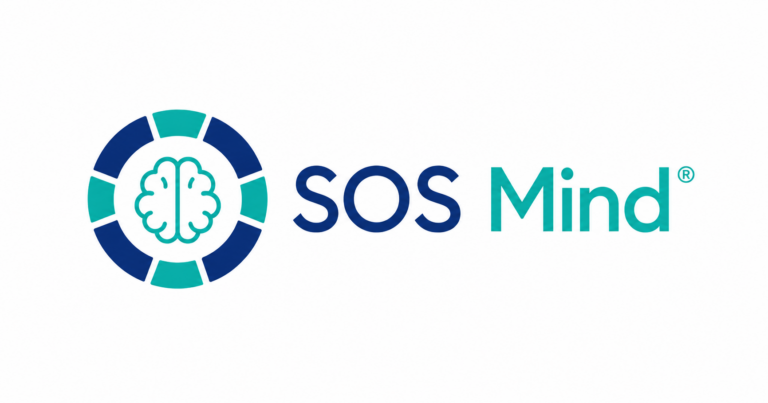 SOS Mind logo on a white background